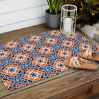 Moroccan tile - blue mosaic Outdoor Rug Gallery Image 2