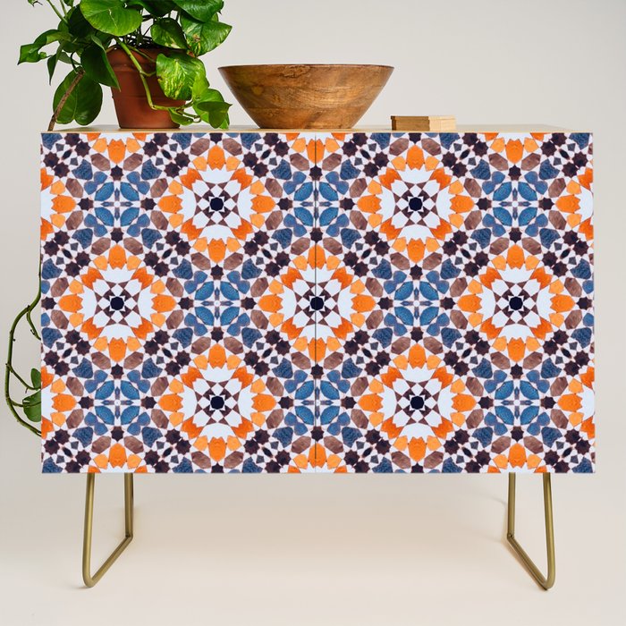 Moroccan tile - blue mosaic Credenza Gallery Image 1
