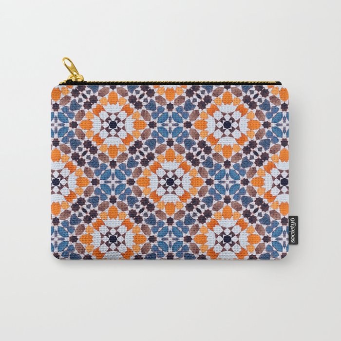Moroccan tile - blue mosaic Carry All Pouch Gallery Image 1