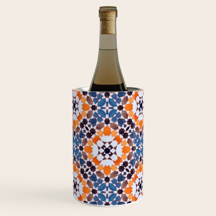 Moroccan tile - blue mosaic Wine Chiller Gallery Image 1