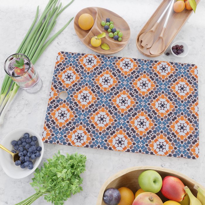 Moroccan tile - blue mosaic Cutting Board Gallery Image 2