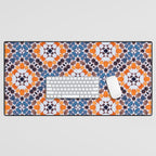 Moroccan tile - blue mosaic Desk Mat Gallery Image 1