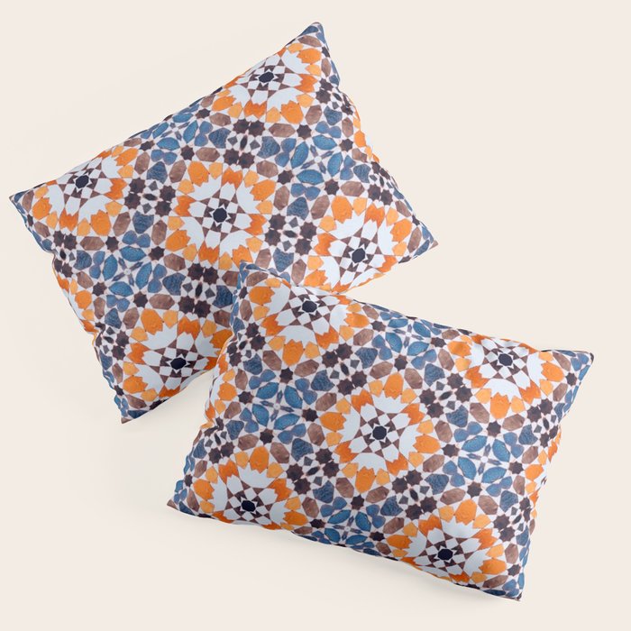 Moroccan tile - blue mosaic Pillow Sham Gallery Image 1