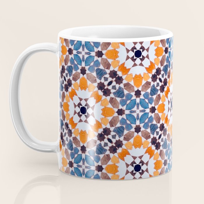 Moroccan tile - blue mosaic Coffee Mug Gallery Image 3