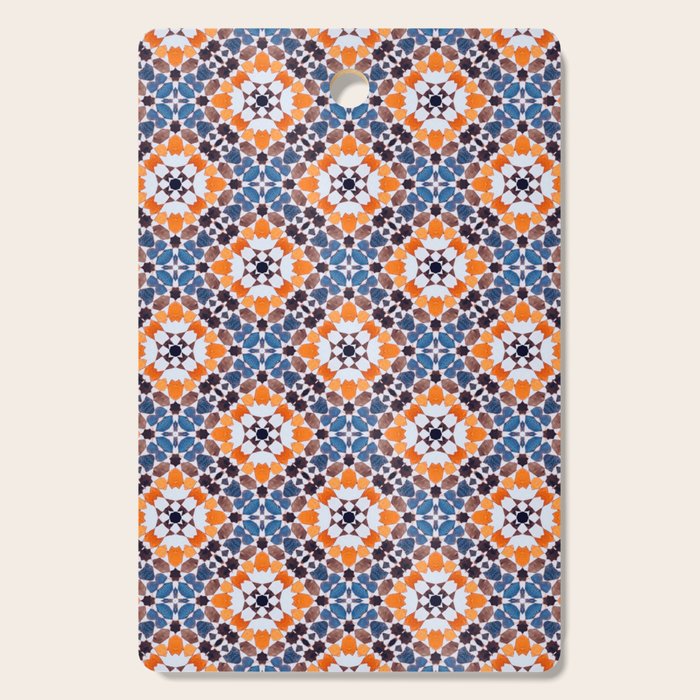 Moroccan tile - blue mosaic Cutting Board Gallery Image 1