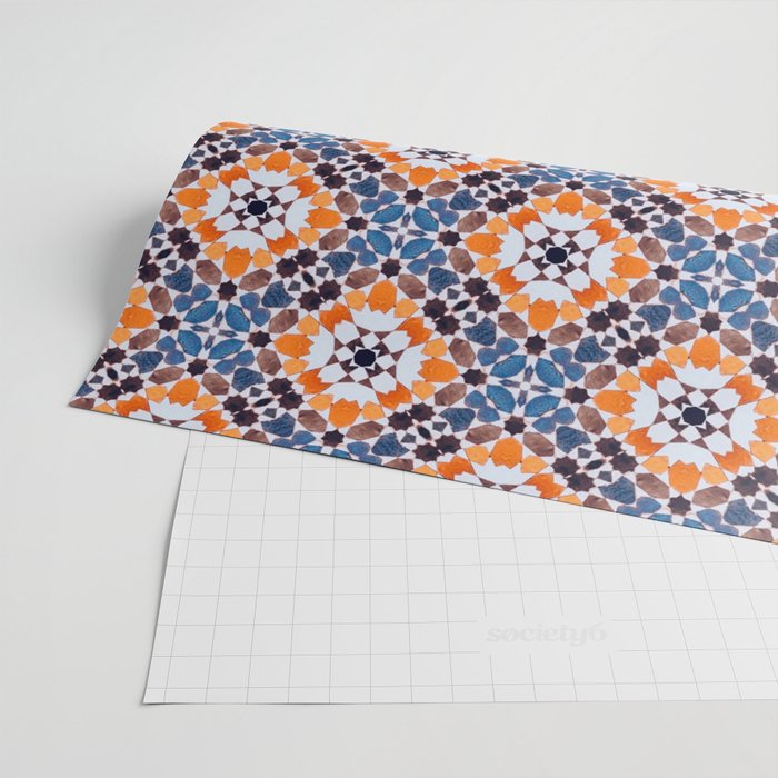 Moroccan tile - blue mosaic Wrapping Paper Gallery Image 2