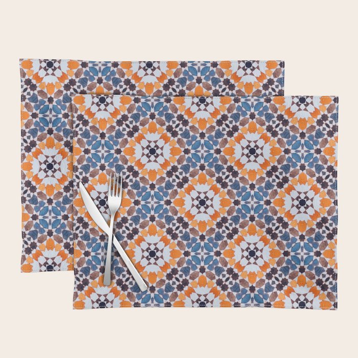 Moroccan tile - blue mosaic Placemat Gallery Image 1