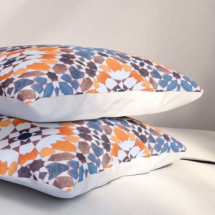 Moroccan tile - blue mosaic Pillow Sham Gallery Image 3