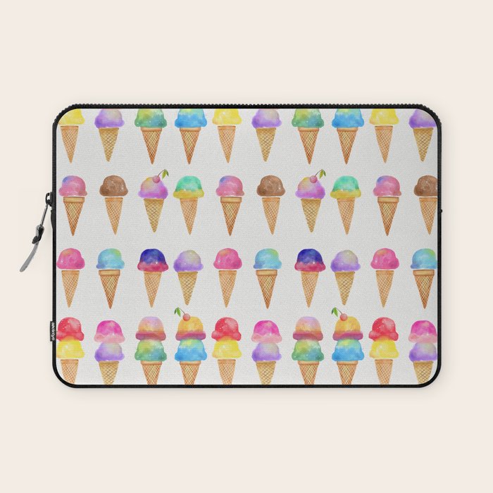 Summer Ice Cream Cones Laptop Sleeve Gallery Image 1
