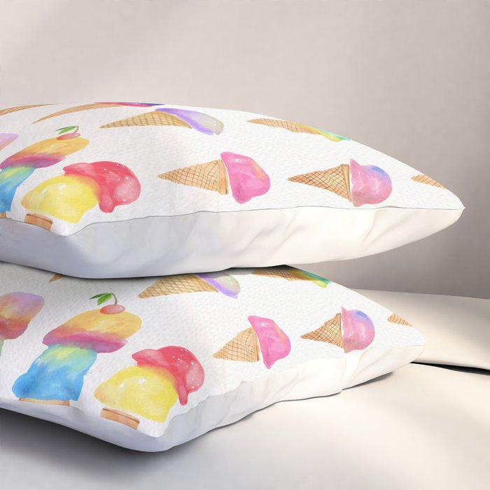 Summer Ice Cream Cones Pillow Sham Gallery Image 3