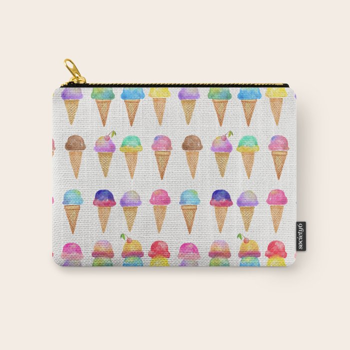 Summer Ice Cream Cones Carry All Pouch Gallery Image 1