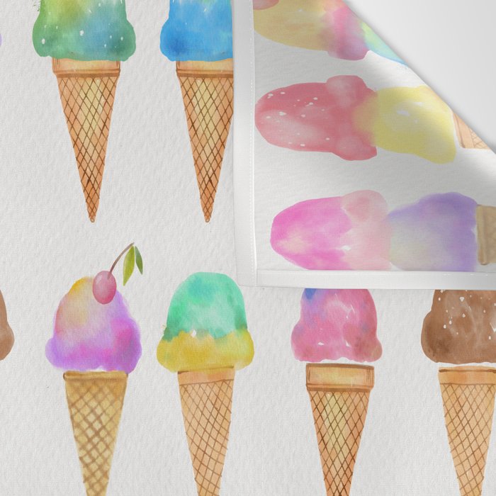 Summer Ice Cream Cones Wall Tapestry Gallery Image 3