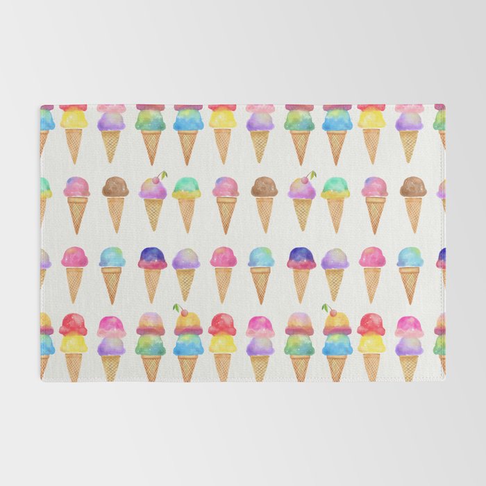 Summer Ice Cream Cones Rug Gallery Image 2