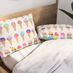 Summer Ice Cream Cones Pillow Sham Gallery Image 2