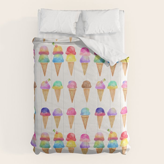 Summer Ice Cream Cones Comforter Gallery Image 1