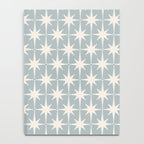 Midcentury Modern Atomic Starburst Pattern in Light Blue Gray and Cream Notebook Gallery Image 4