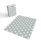 Midcentury Modern Atomic Starburst Pattern in Light Blue Gray and Cream Jigsaw Puzzle Gallery Image 2