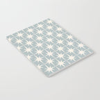 Midcentury Modern Atomic Starburst Pattern in Light Blue Gray and Cream Notebook Gallery Image 2