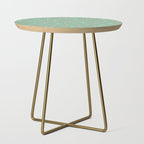 Starbursts Mid Century Modern Retro Pattern in Blush Pink, Cream, and Mint Teal Side Table Gallery Image 1