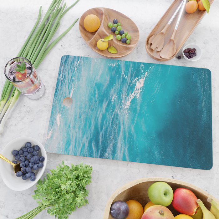 Mediterranean Sea - Blue Waves - Ocean Water - Nature Photography Cutting Board Gallery Image 2