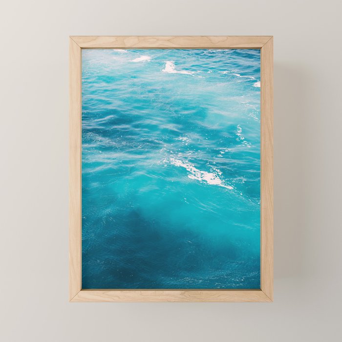 Mediterranean Sea - Blue Waves - Ocean Water - Nature Photography Mini Art Print Gallery Image 1