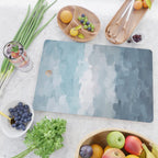 Nightfall Sailing - Indigo Navy Sky Blue Gray White Ocean Horizon Abstract Sea Rainy Cloudy Stormy Cutting Board Gallery Image 2