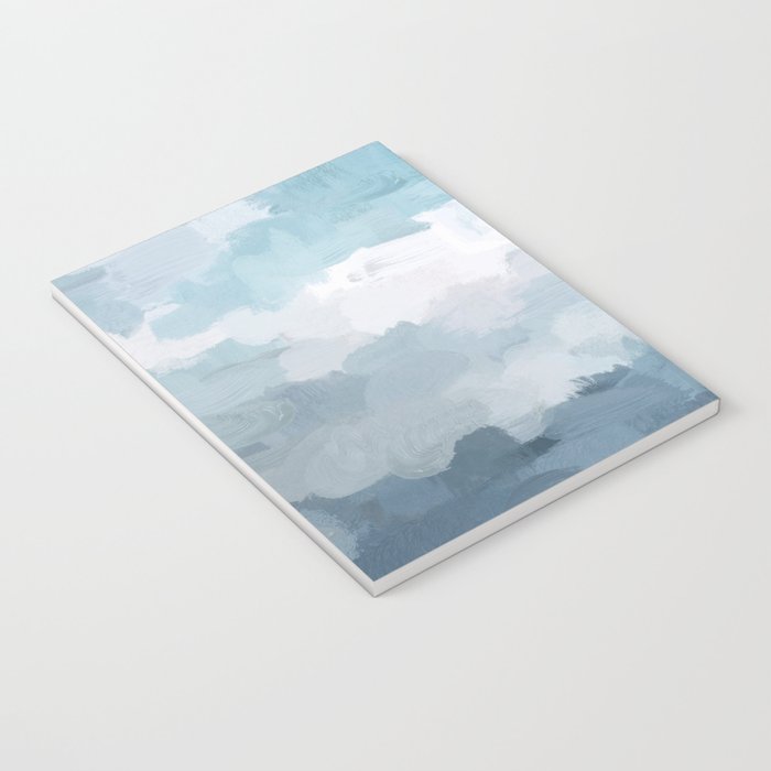 Nightfall Sailing - Indigo Navy Sky Blue Gray White Ocean Horizon Abstract Sea Rainy Cloudy Stormy Notebook Gallery Image 3