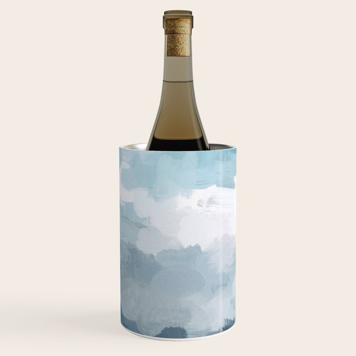 Nightfall Sailing - Indigo Navy Sky Blue Gray White Ocean Horizon Abstract Sea Rainy Cloudy Stormy Wine Chiller Gallery Image 2
