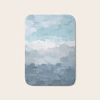 Nightfall Sailing - Indigo Navy Sky Blue Gray White Ocean Horizon Abstract Sea Rainy Cloudy Stormy Bath Mat Gallery Image 1