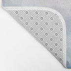 Nightfall Sailing - Indigo Navy Sky Blue Gray White Ocean Horizon Abstract Sea Rainy Cloudy Stormy Bath Mat Gallery Image 2