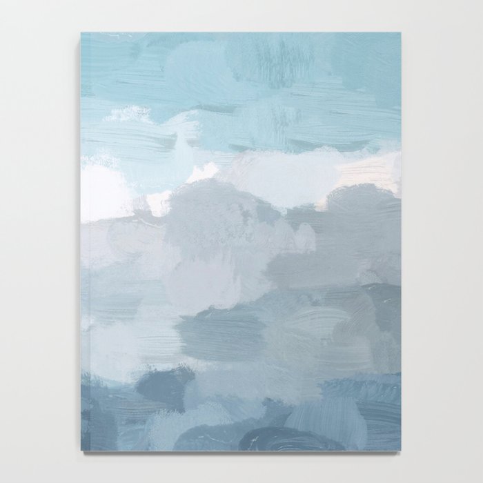 Nightfall Sailing - Indigo Navy Sky Blue Gray White Ocean Horizon Abstract Sea Rainy Cloudy Stormy Notebook Gallery Image 4
