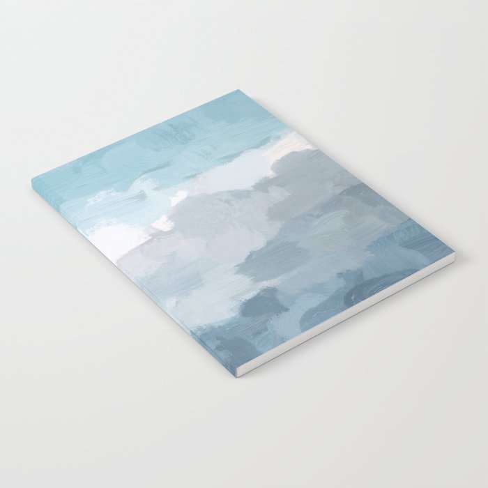 Nightfall Sailing - Indigo Navy Sky Blue Gray White Ocean Horizon Abstract Sea Rainy Cloudy Stormy Notebook Gallery Image 2