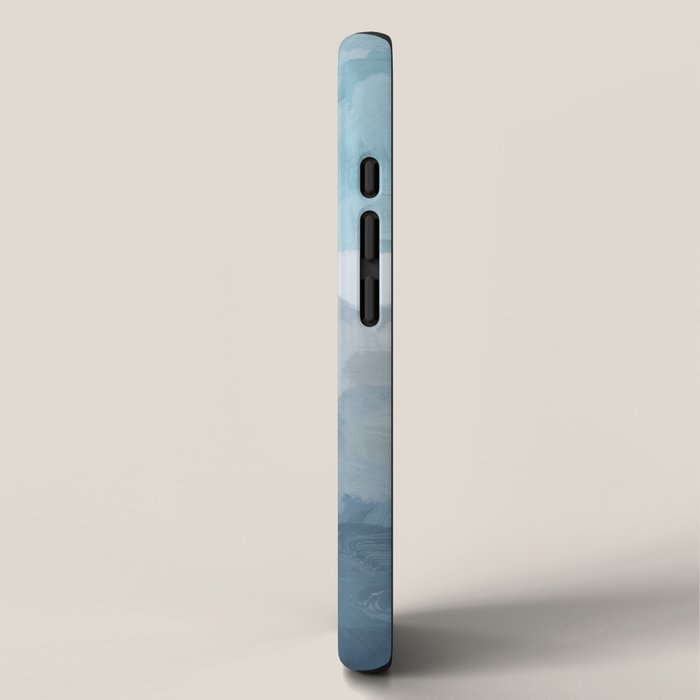 Nightfall Sailing - Indigo Navy Sky Blue Gray White Ocean Horizon Abstract Sea Rainy Cloudy Stormy iPhone Case Gallery Image 2