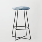 Nightfall Sailing - Indigo Navy Sky Blue Gray White Ocean Horizon Abstract Sea Rainy Cloudy Stormy Stool Gallery Image 1
