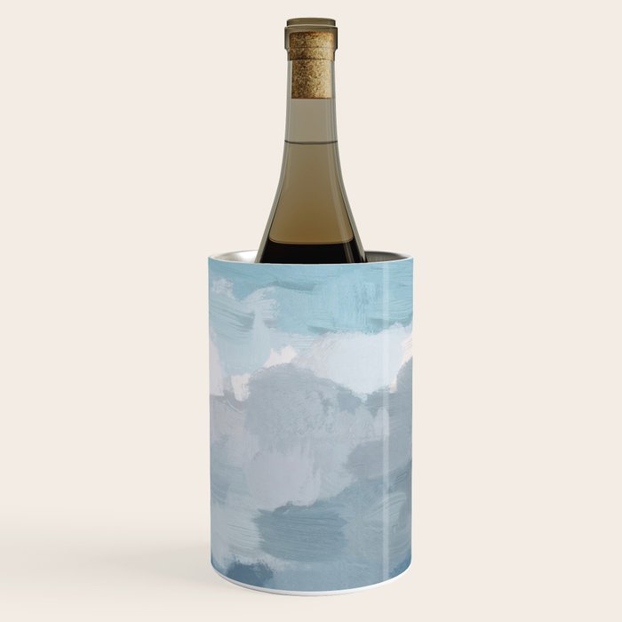 Nightfall Sailing - Indigo Navy Sky Blue Gray White Ocean Horizon Abstract Sea Rainy Cloudy Stormy Wine Chiller Gallery Image 3