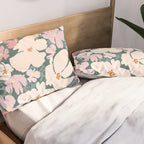 Peach and pink floral field pattern Pillow Sham Gallery Image 2