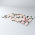 Peach and pink floral field pattern Rug Gallery Image 3