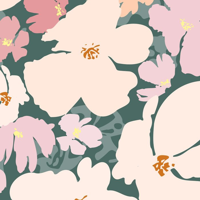 Peach and pink floral field pattern Coffee Mug Gallery Image 2