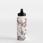 Peach and pink floral field pattern Water Bottle Gallery Image 3