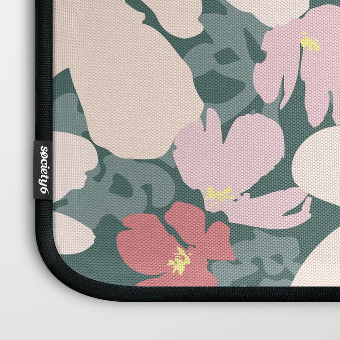 Peach and pink floral field pattern Laptop Sleeve Gallery Image 3