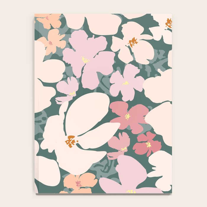 Peach and pink floral field pattern Notebook Gallery Image 4