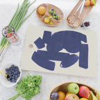 Abstract Paint Form 1 - Dark Blue Cutting Board Gallery Image 2