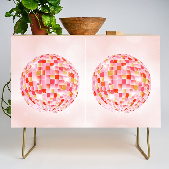 Candy Funk | Disco Ball: Peach Edition Credenza Gallery Image 1