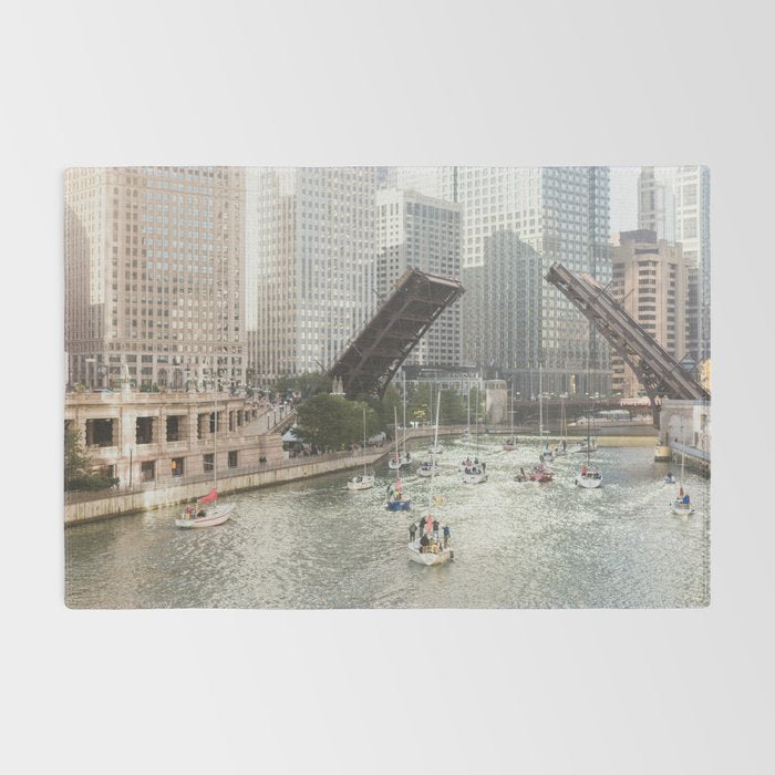 Chicago River, Bridges Up Rug Gallery Image 2