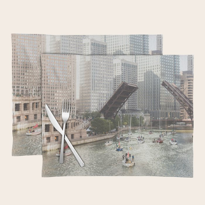 Chicago River, Bridges Up Placemat Gallery Image 1