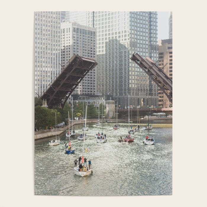 Chicago River, Bridges Up Poster Gallery Image 1