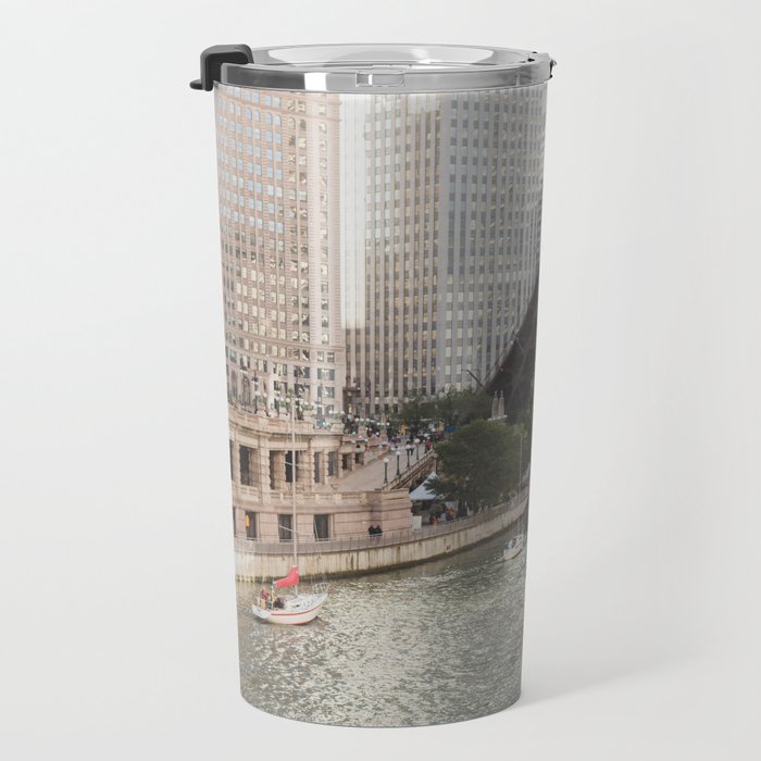 Chicago River, Bridges Up Travel Mug Gallery Image 3