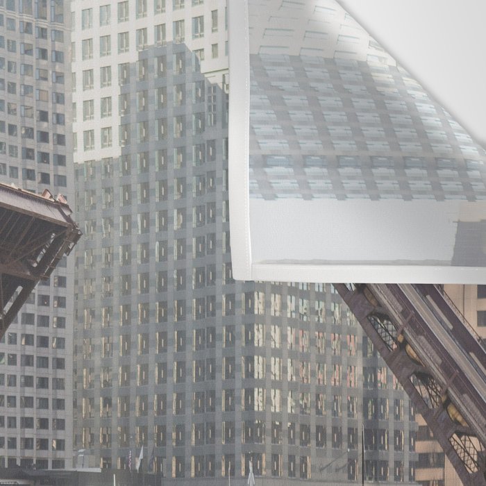 Chicago River, Bridges Up Wall Tapestry Gallery Image 3