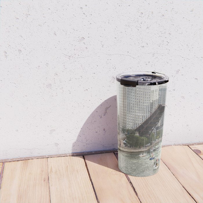 Chicago River, Bridges Up Travel Mug Gallery Image 4