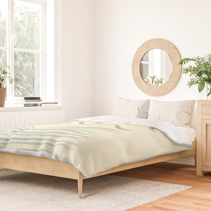Watercolor 9 Abstraction minimal landscape lover bird Duvet Cover Gallery Image 2